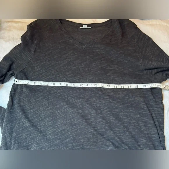 J Jill Dark Grey V-Neck Tunic Top Size XL - Picture 6 of 8